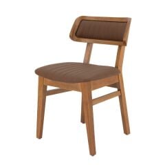 Lora Masif Ahşap Sandalye – Kahverengi