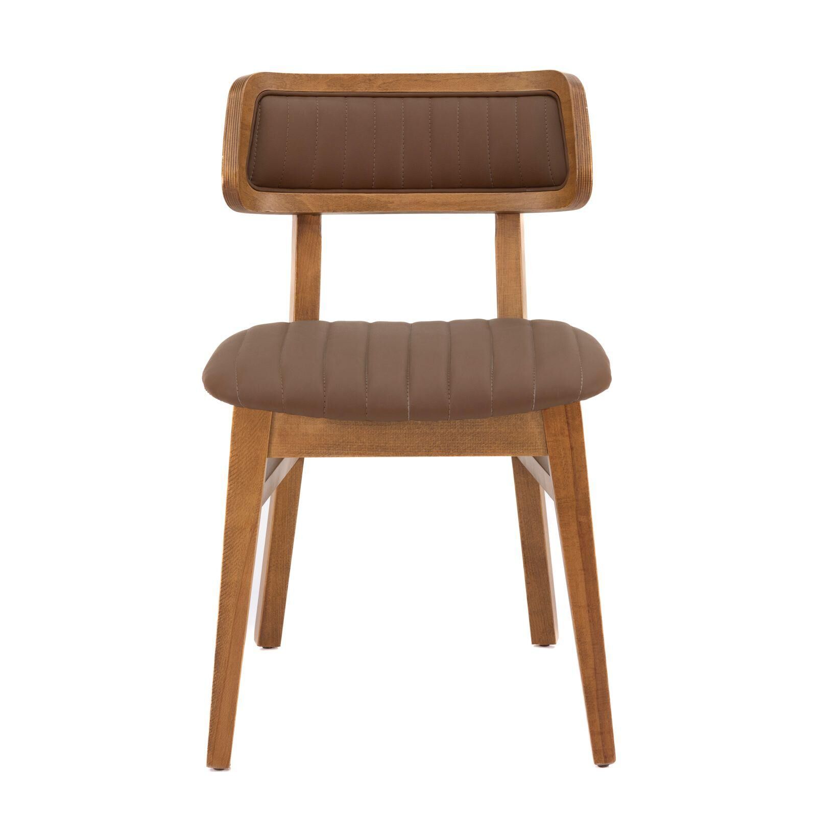 Lora Masif Ahşap Sandalye – Kahverengi