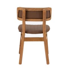 Lora Masif Ahşap Sandalye – Kahverengi