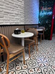 Lorien Luxury Bistro Mermer Masa Sandalye Takımı