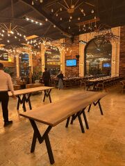 Valtor Loft Stil Uzun Ahşap Masa