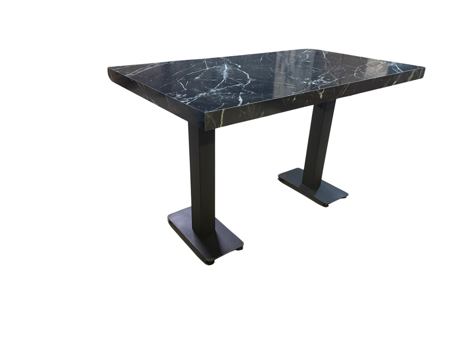 Venzaro Siyah Mermer Desenli Bistro Masa
