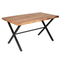 Morlen Ceviz Masa Siyah X Ayak